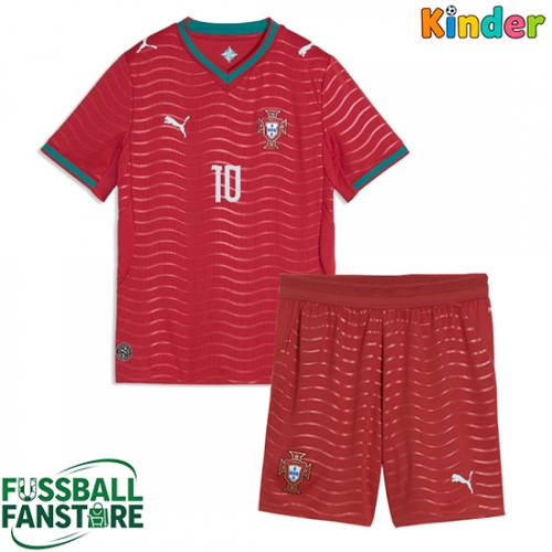 Portugal Bernardo Silva #10 Replik Heimtrikot Kinder WM 2026 Kurzarm (+ Kurze Hosen)
